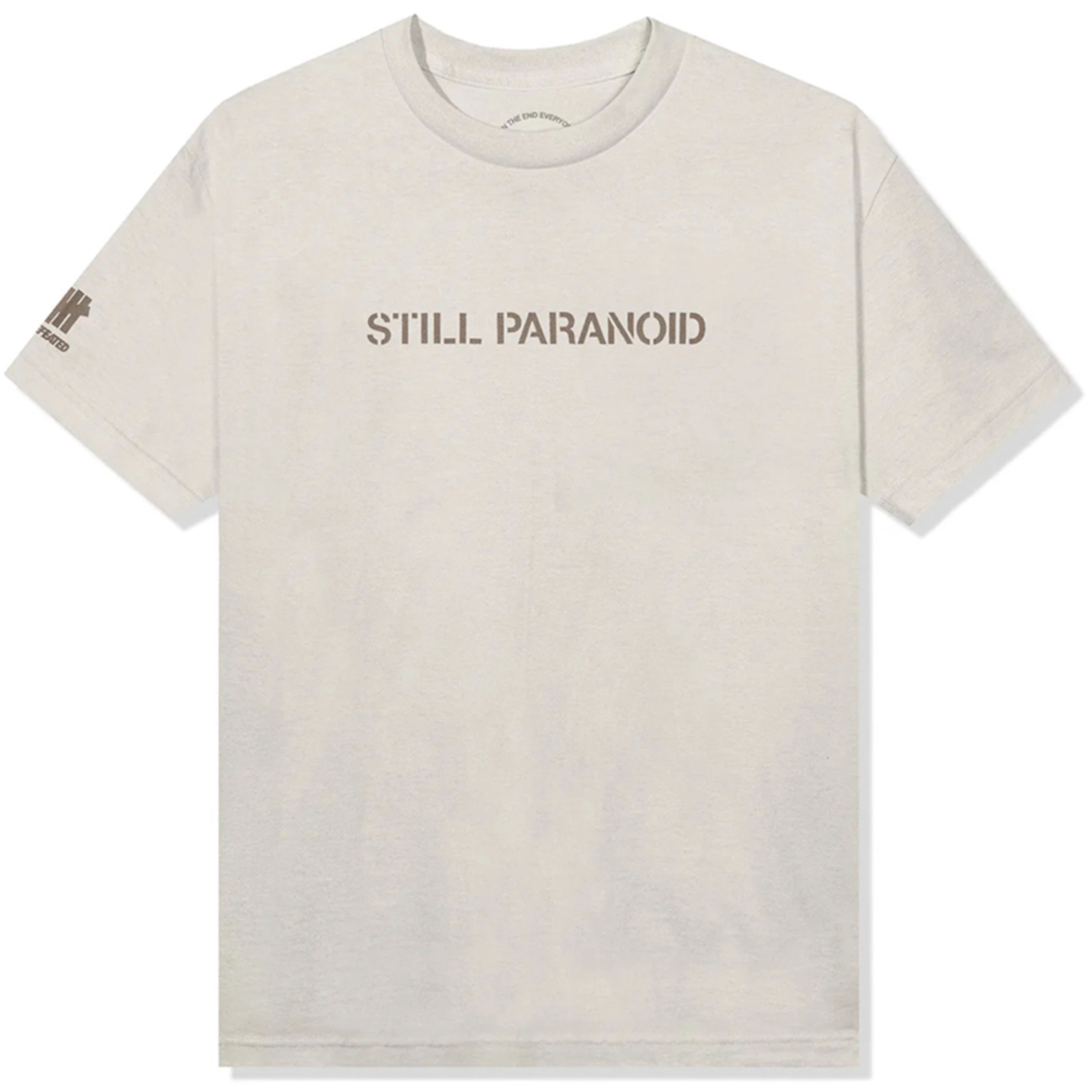 Anti Social Social Club x Undefeated Still Paranoid Light Sand Tee