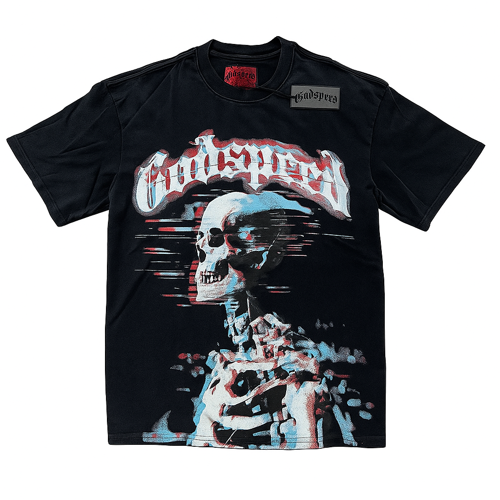 Godspeed Matrix Glitch L/S Tee Black